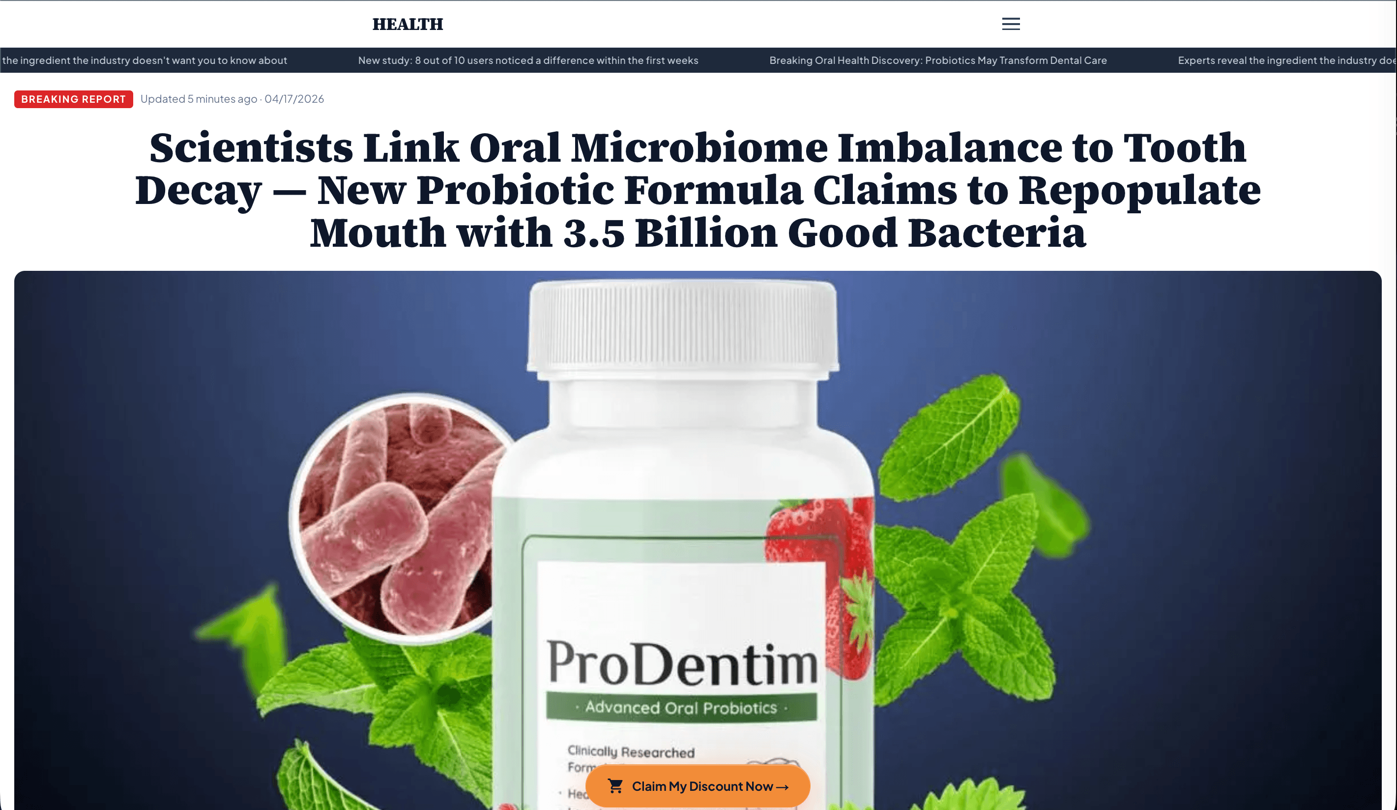 Formato 3 de landing page em estilo editorial